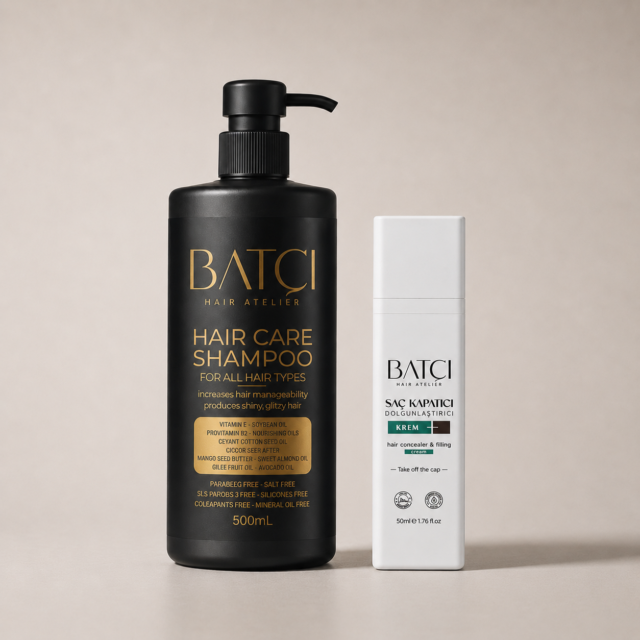 Batci Hair Concealer and filling cream 30 Ml / Hair Shampoo SLES Free