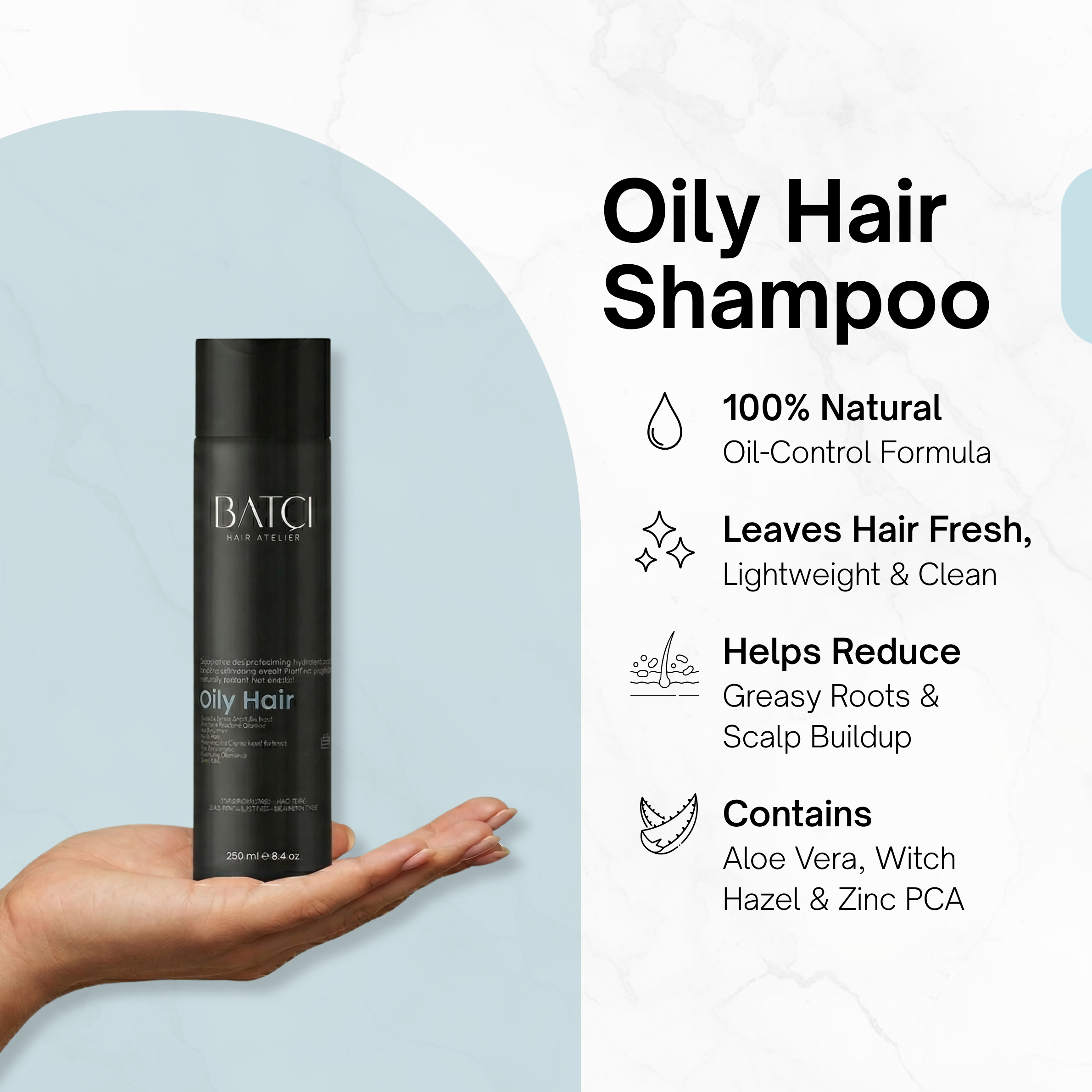 Hair Atelier Oily Hair Shampoo for excess oil control and scalp freshness