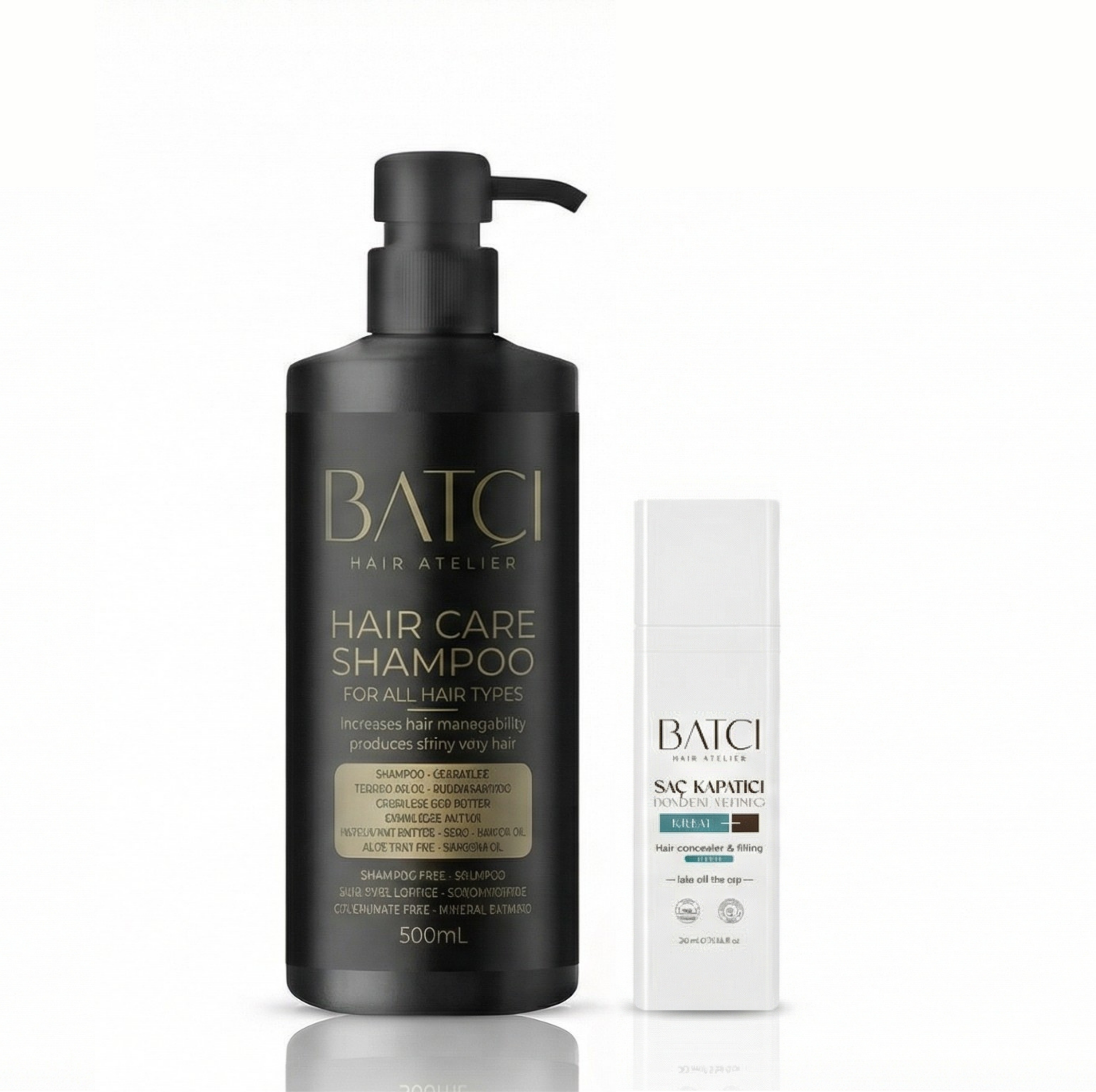 Hair Atelier Hair Concealer bottle packaging with pump dispenser