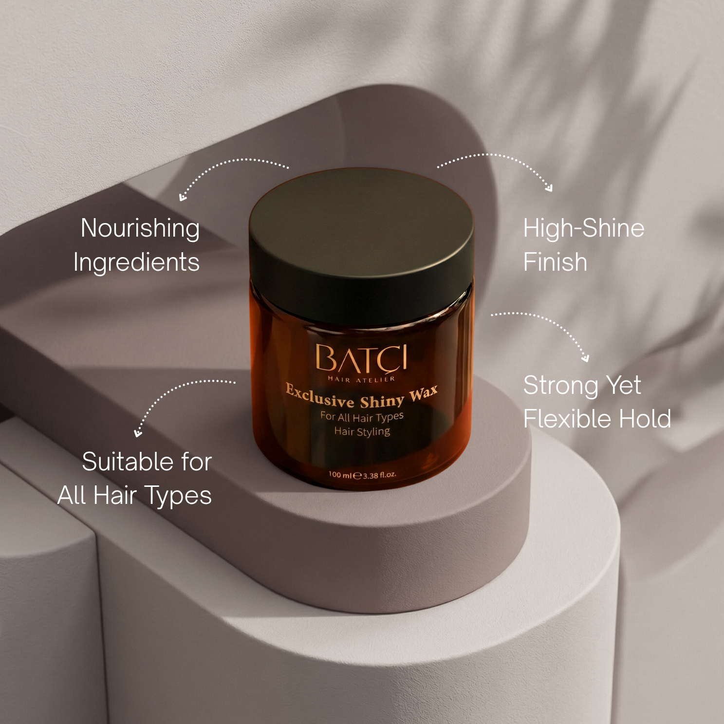 Hair Atelier Exclusive Shiny Wax for glossy finish and long lasting hair hold